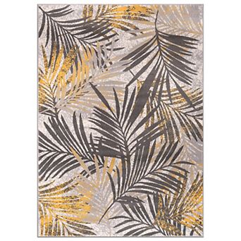 World Rug Gallery Contemporary Palm Leaf Design Area Rug
