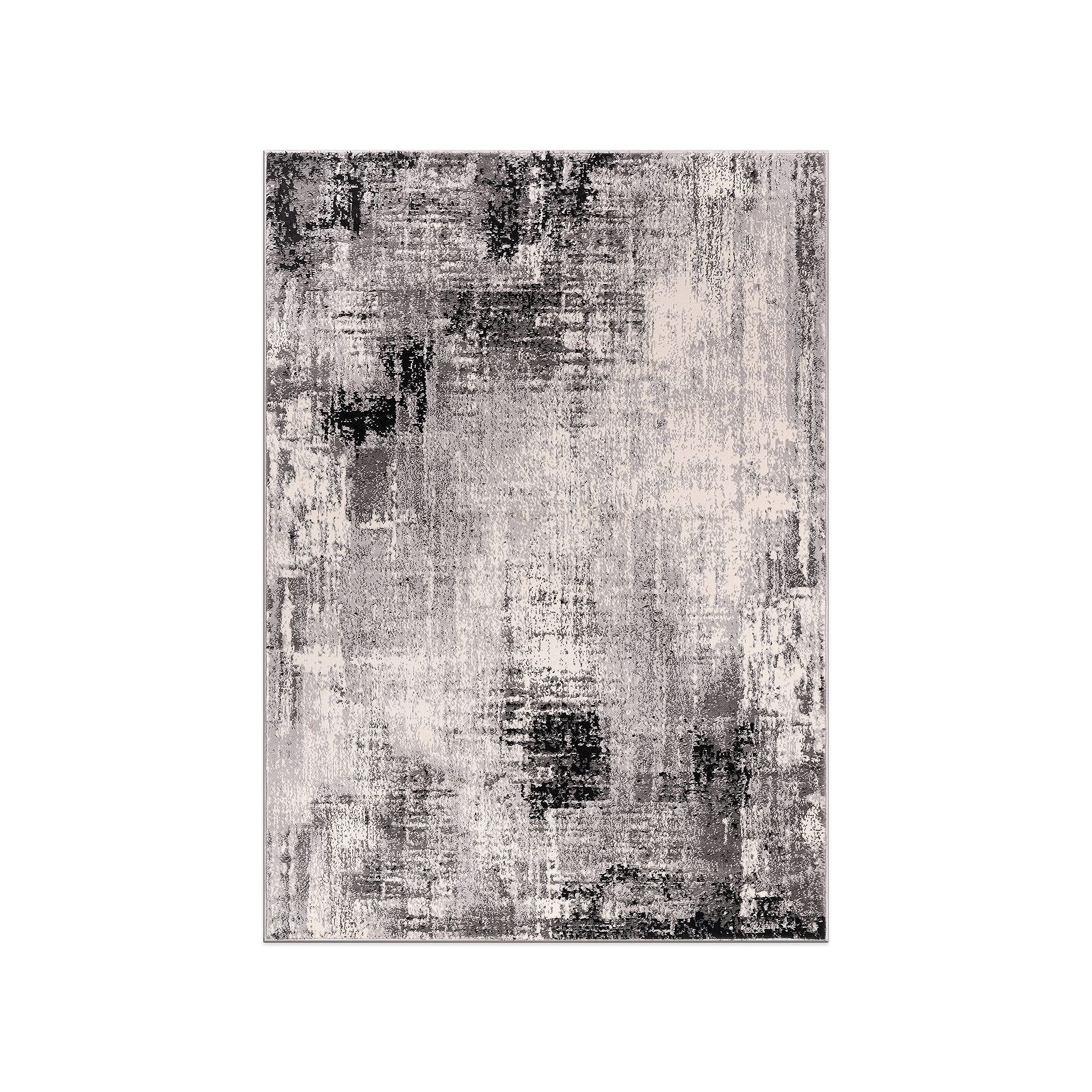 World Rug Gallery Contemporary Abstract Deco Area Rug, Black