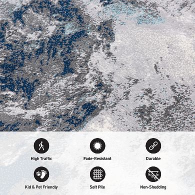 World Rug Gallery Rio Modern Abstract Area Rug