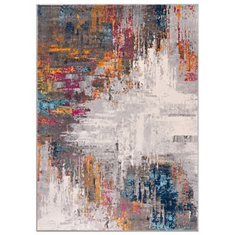 World Rug Gallery Bari Contemporary Abstract Art Area Rug