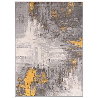 World Rug Gallery Bari Contemporary Abstract Art Area Rug