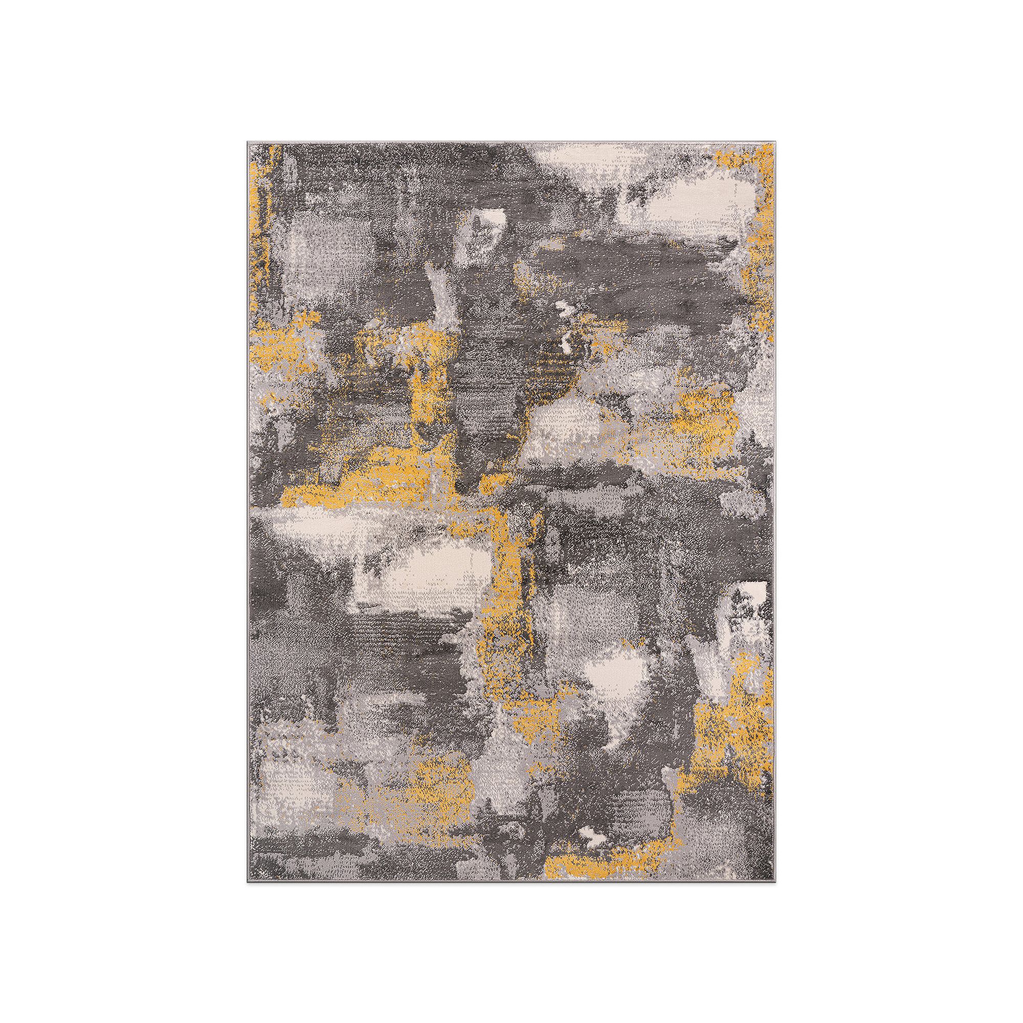 World Rug Gallery Brighton Modern Abstract Area Rug, Yellow