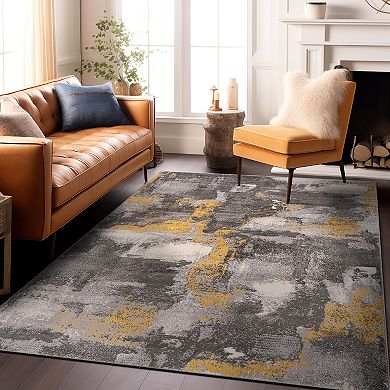 World Rug Gallery Brighton Modern Abstract Area Rug