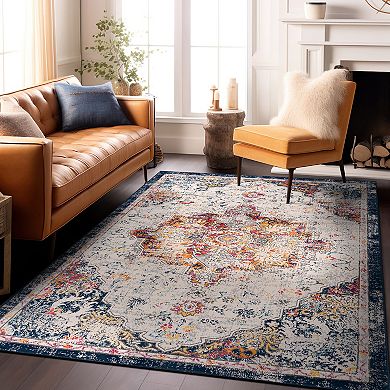 World Rug Gallery Caen Bohemian Medallion Area Rug