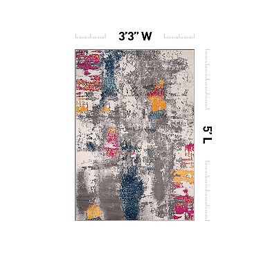 World Rug Gallery Cardiff Contemporary Abstract Area Rug