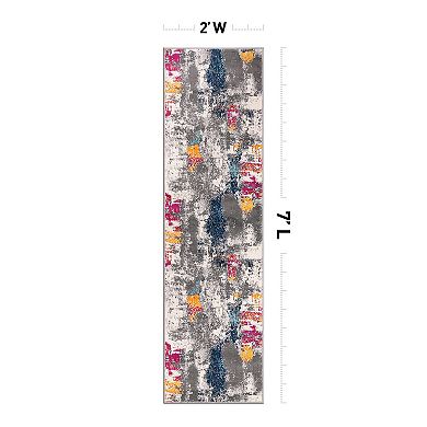 World Rug Gallery Cardiff Contemporary Abstract Area Rug