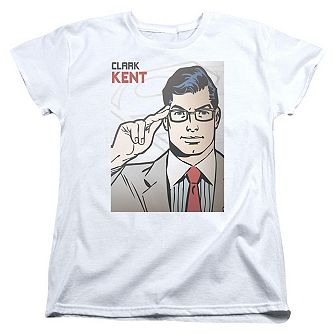 Superman Clark Kent Cover Short Sleeve Womens T-shirt