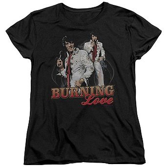 Elvis Presley Burning Love Short Sleeve Womens Tee