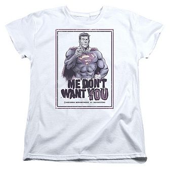Superman Don´t Want You Short Sleeve Womens T-Shirt