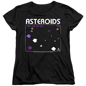 Atari Asteroidshort Sleevecreen Short Sleeve Womens Tee