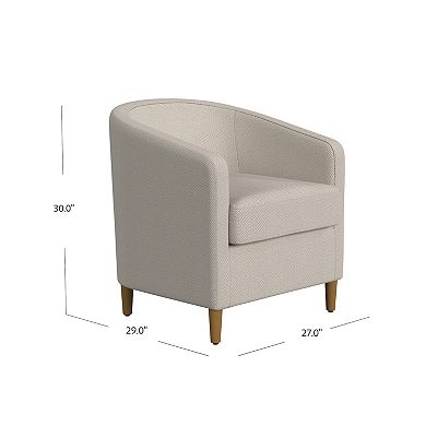 HomePop Modern Textured Barrel Accent Chair