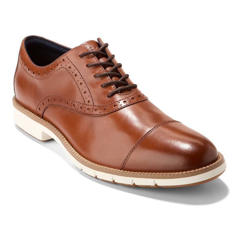 Cole Haan FlexGrand+ Men's Cap Toe Leather Oxford Shoes, Size: 11, Brown