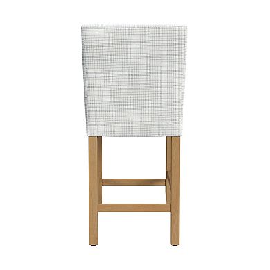 HomePop Cream Mini Grid Counter Stool