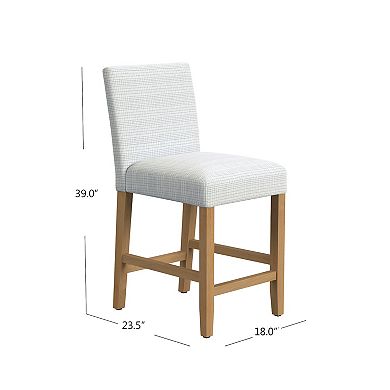 HomePop Cream Mini Grid Counter Stool