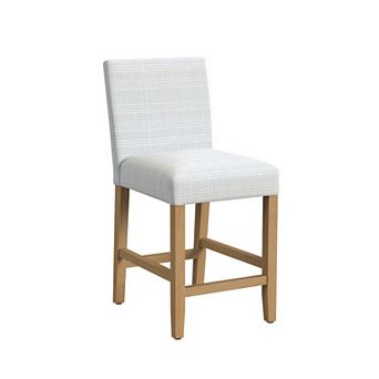 HomePop Cream Mini Grid Counter Stool