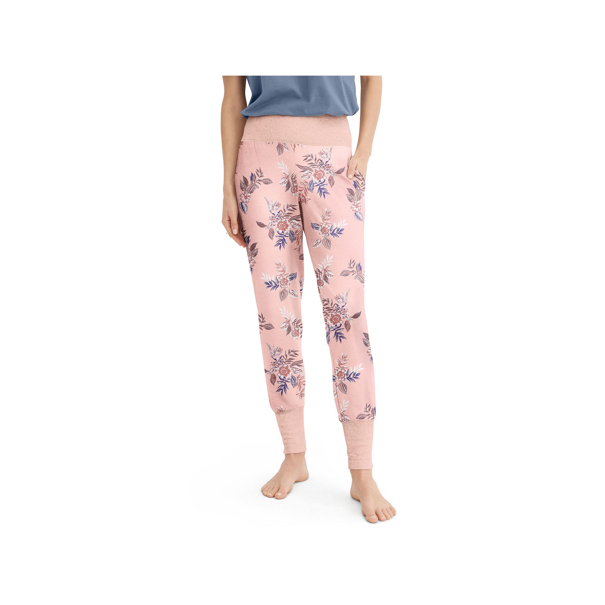 Womens Jockey® Soft Touch Luxe Joggers, Size: XS, Coastal Floral