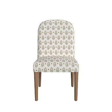 HomePop Round Back Upholstered Armless Dining Chair