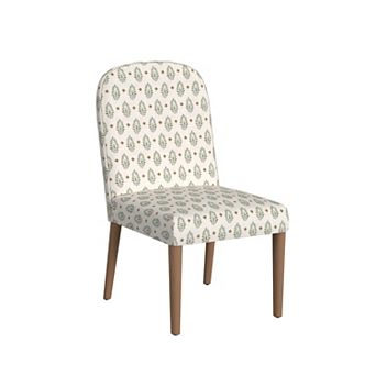 HomePop Round Back Upholstered Armless Dining Chair
