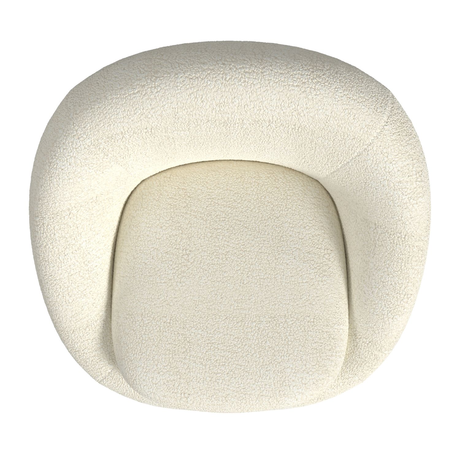 HomePop Sedia Accent Moderna In Sherpa Color Crema - Con Gambe In Metallo Nero, 70x60x60cm, Capacità 113kg - 3