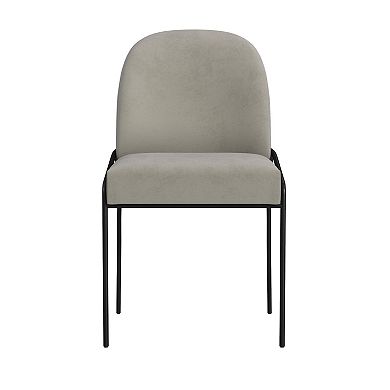 HomePop Metal Velvet Upholstered Dining Chair