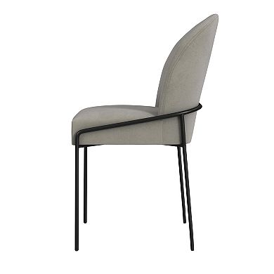 HomePop Metal Velvet Upholstered Dining Chair