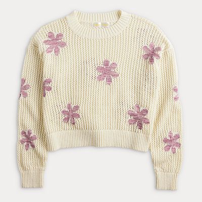 Juniors' Sugar Moon Nya Icon Pullover Sweater