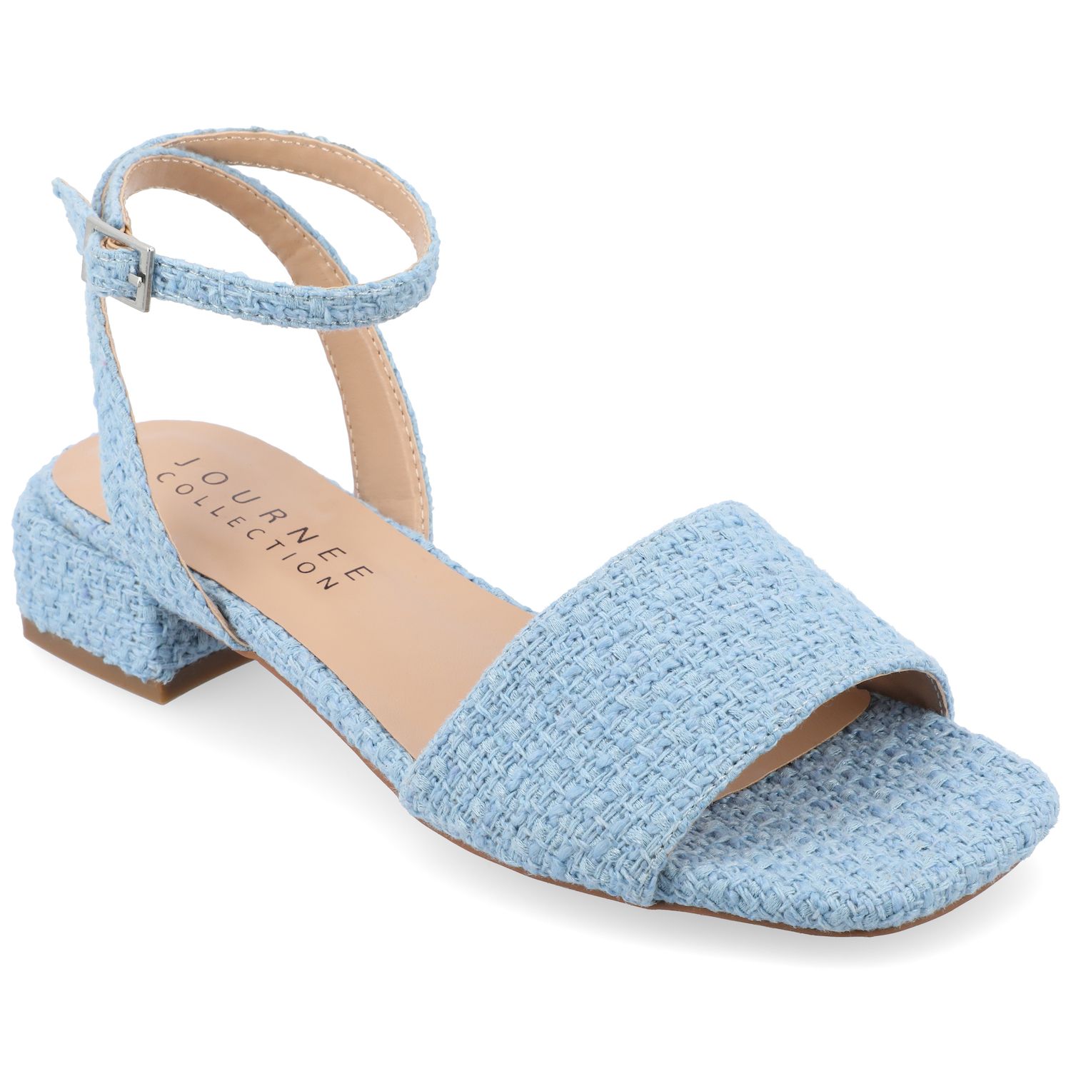 Block heels in pastel colors fit right in with your spring wardrobe.