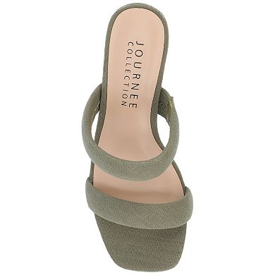 Journee Aniko Women's Tru Comfort Foam Double Strap Slip On Sandals