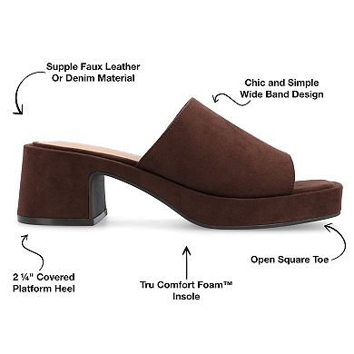 Journee Bessa Women's Tru Comfort Foam Slip On Platform Sandals