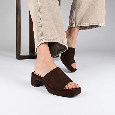 Journee Bessa Women's Tru Comfort Foam Slip On Platform Sandals