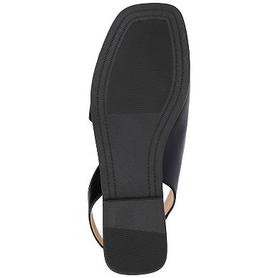 Journee Brinsley Women's Tru Comfort Foam Croco Texture Sling Back Sandals