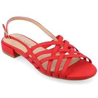 Journee Cassandra Women's Faux Leather Woven Sandals