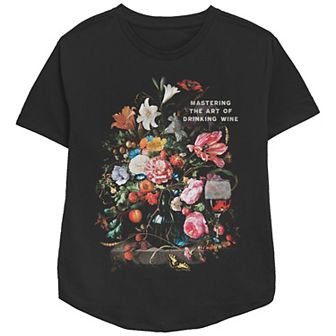 Women's Mastering The Art Of Drinking Wine Relaxed Fit Graphic Tee