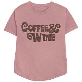 Women's Coffee & Wine Relaxed Fit Graphic Tee