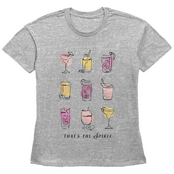 Women's Cocktails That's The Spirit Basic Fit Graphic Tee