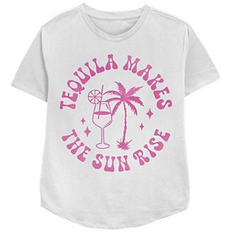 Women's Tequila Makes The Sunrise Relaxed Fit Graphic Tee