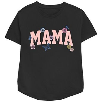 Women's Mama Flowers Relaxed Fit Graphic Tee