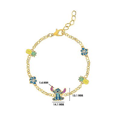 Disney's Lilo & Stitch 18k Gold Flash-Plated Station Bracelet