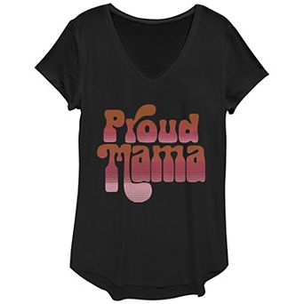 Women's Proud Mama V-Neck Graphic Tee
