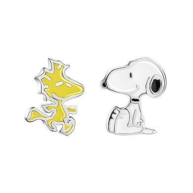 Peanuts Snoopy & Woodstock Stud Earrings