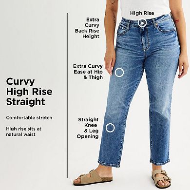 Women's Sonoma Goods For Life® High Rise Curvy Straight Jeans