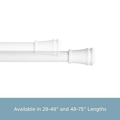 Kenney 5/8” Diameter Rogers Twist & Fit No Tools Adjustable Spring Tension Rod
