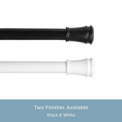 Kenney 5/8” Diameter Rogers Twist & Fit No Tools Adjustable Spring Tension Rod