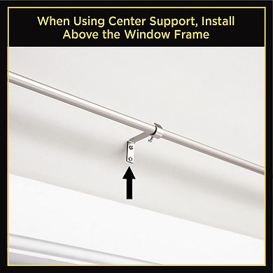 Kenney Lunar 5/8" Complete Blackout Room Darkening Adjustable Wrap Around Curtain Rod Set