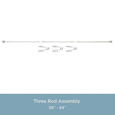 Kenney 1” Diameter Clark Value Decorative Adjustable Curtain Rod Set