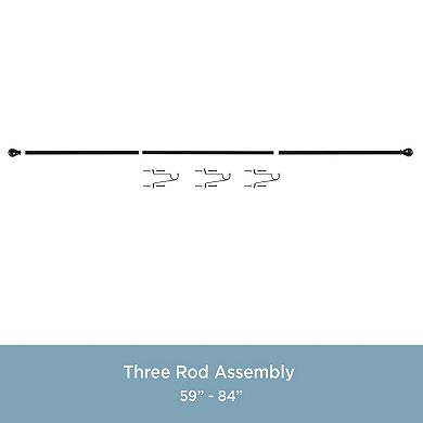 Kenney 1” Diameter Layla Value Decorative Adjustable Curtain Rod Set