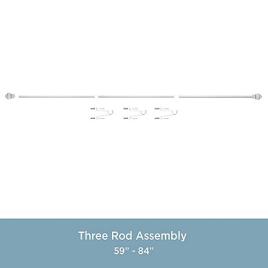 Kenney 1” Diameter Riley Value Decorative Adjustable Curtain Rod Set