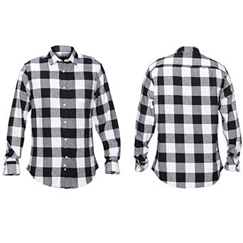 Braveman Men's Buffalo Plaid Button Down Classic Fit Flannel Shirt