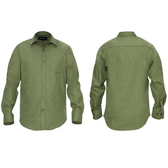 Braveman Men's Buffalo Plaid Button Down Classic Fit Flannel Shirt