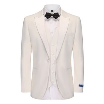 Men's Slim-fit 3 pc Satin Peak Lapel Tuxedo